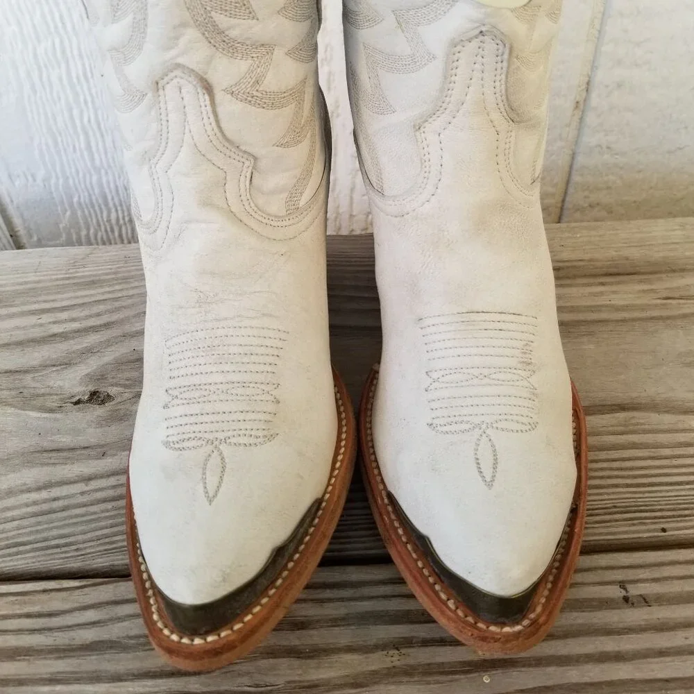 Idyllwind Wheels Womens Bone Leather Cowboy Western Booties 8 B BIWFA24L20